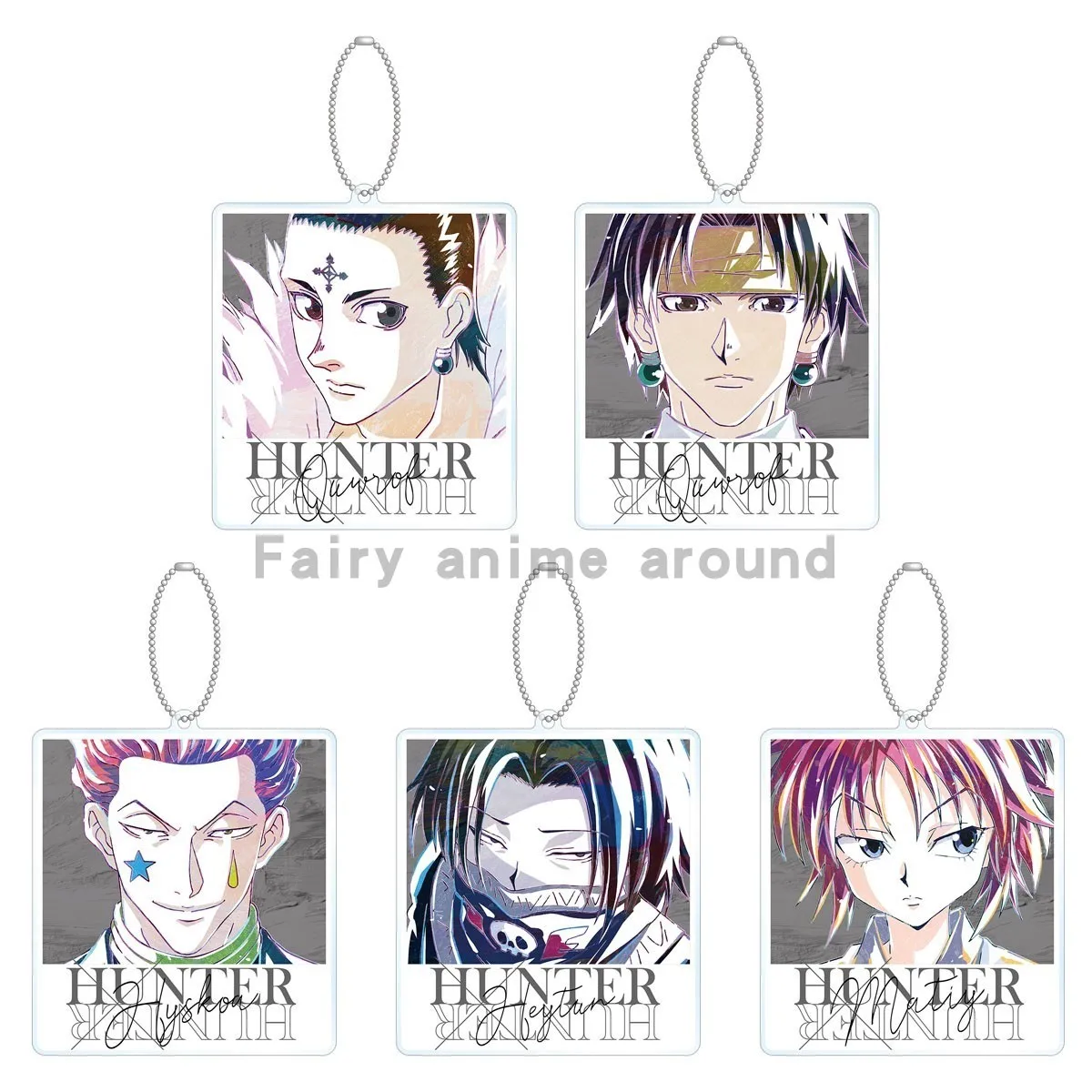 Фото Аниме Охотник X Hunter брелок кукла Feitan Portor Chrollo Lucilfer Machi Hisoka акриловый брелок Подвеска для подарка №1