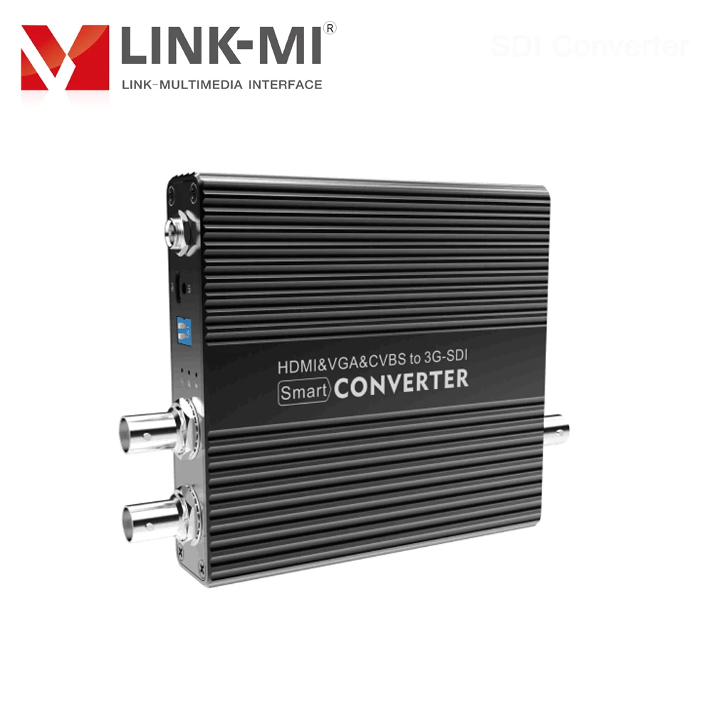 LINK-MI HDMI VGA и CVBS к SD/HD/3G-SDI преобразователь 1x2 разветвитель Многофункциональный 1080P BNC