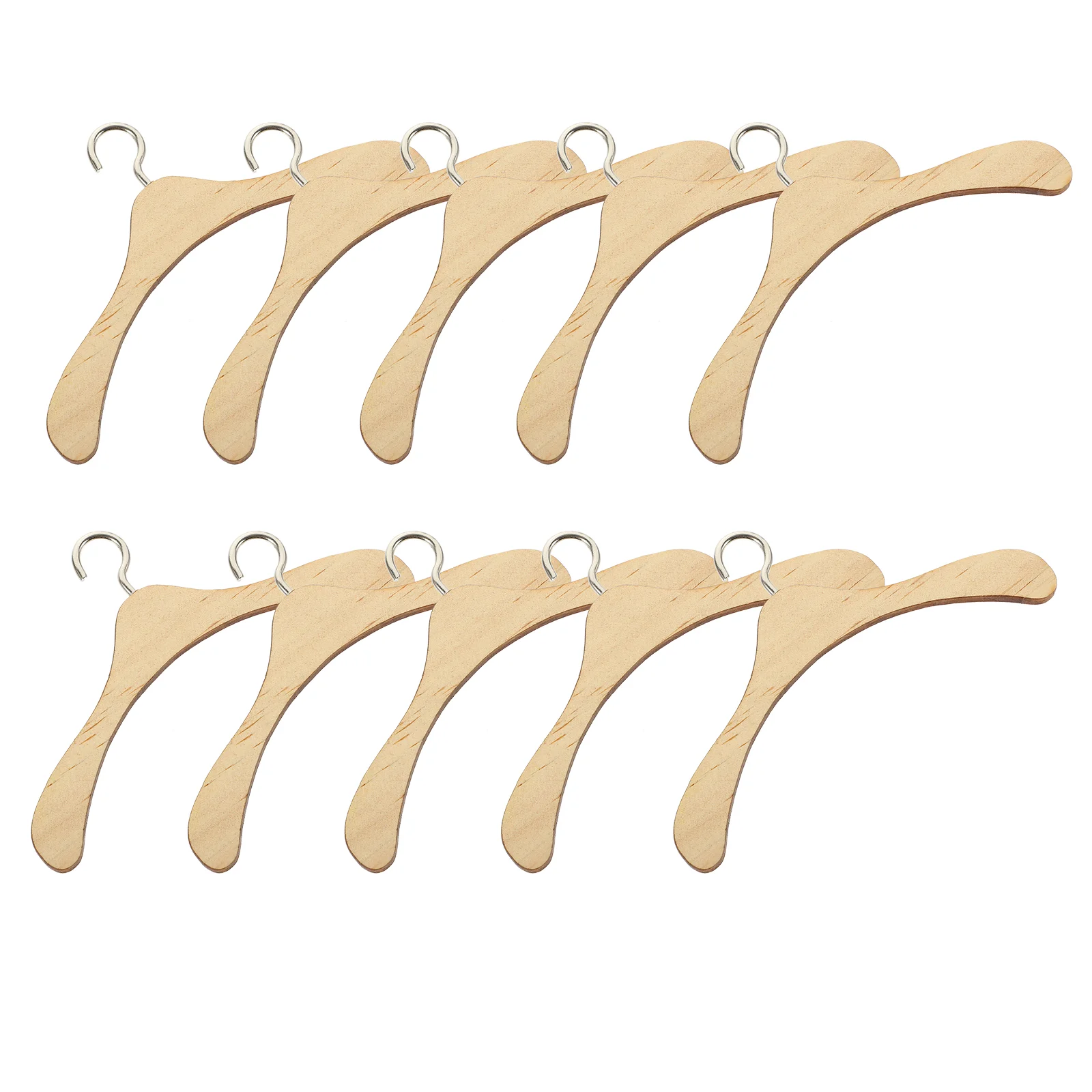 

10pcs Clothes Mini Wooden Hanger House Garment Hangers House Mini Hanger