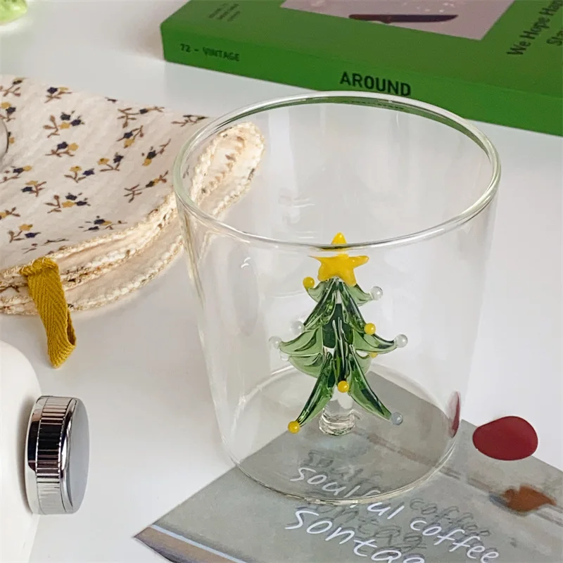 Рождественская чашка на елку термостойкие стаканы чашки оптом стеклянная кружка