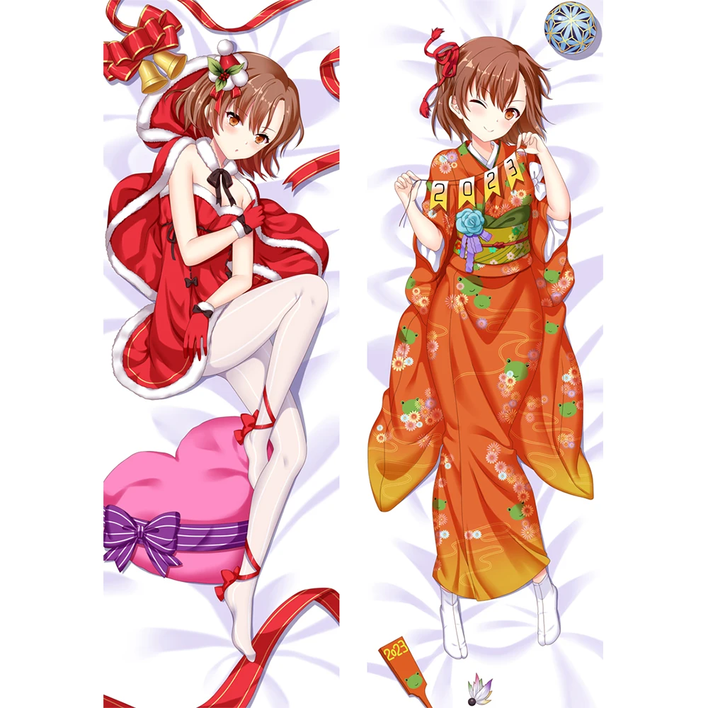 

2023 аниме тоару кагаку без железного оружия Мисака Микото обнимающая подушка для тела с HD принтом мягкие шелковистые наволочки домашнее пос...