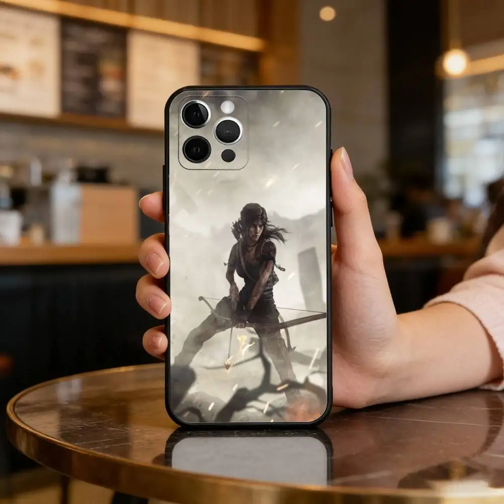 L-Lara-Croft T-Tomb R-Raider Мягкий силиконовый черный чехол для телефона, для iPhone 17, 16, 15, 14, 13, 12, 11 Plus, Pro Max, XS (art.: 3920dd3fff10d) - 3920dd3fff10d
