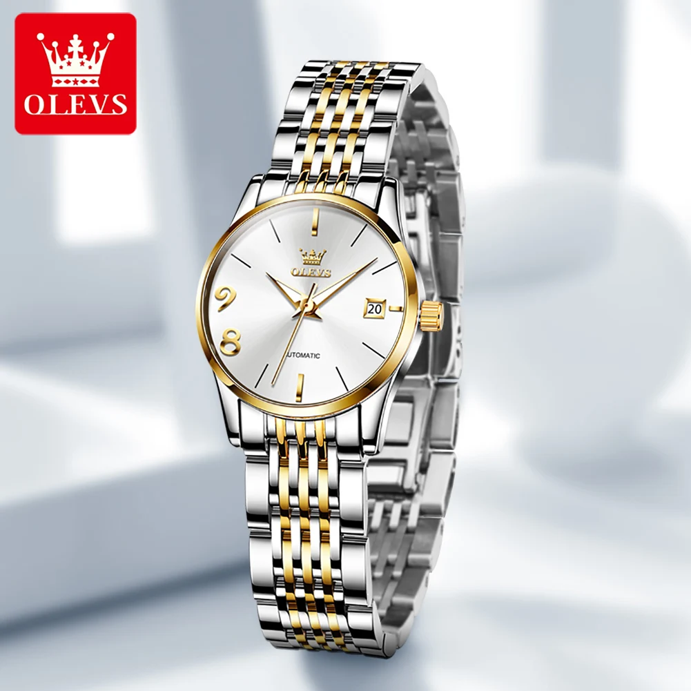OLEVS New Luxury Women Watches Automatic Mechanical Wrist Watch Rhinestone Ladies Fashion Bracelet Top Brand Clock Relogio часы enlarge