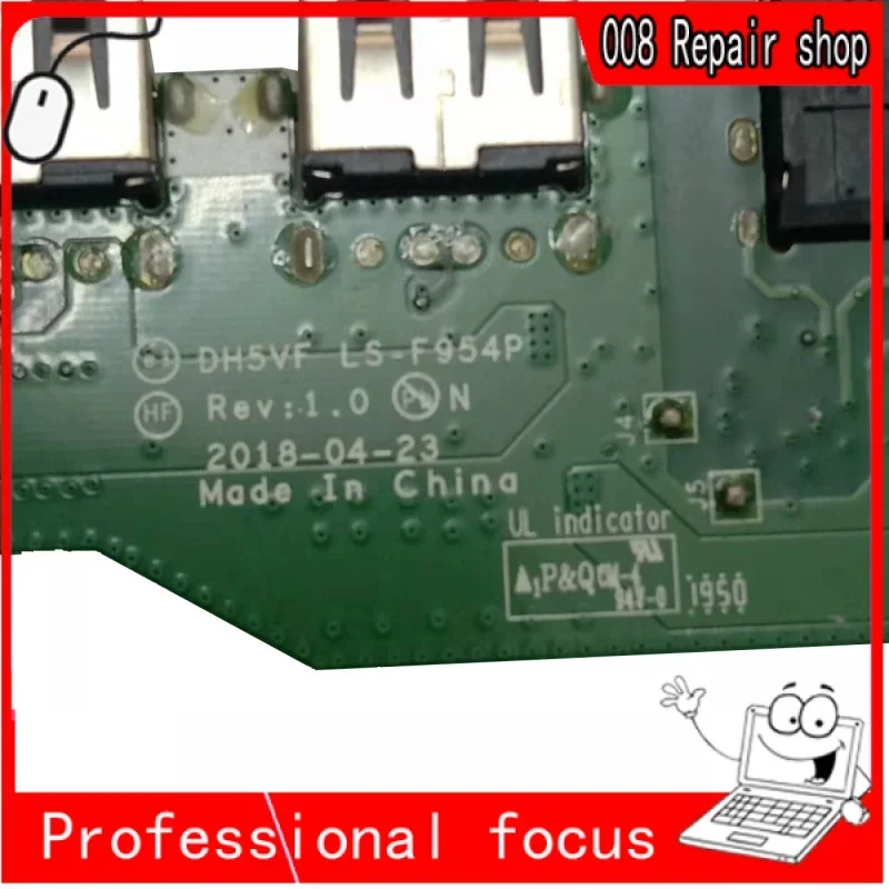 Аудиоплата USB DH5VF LS-F954P для ACER Nitro 5 AN515-51 AN515-52 AN515-53 A715-71G A715-72G Predate Helios 300 PH315-51