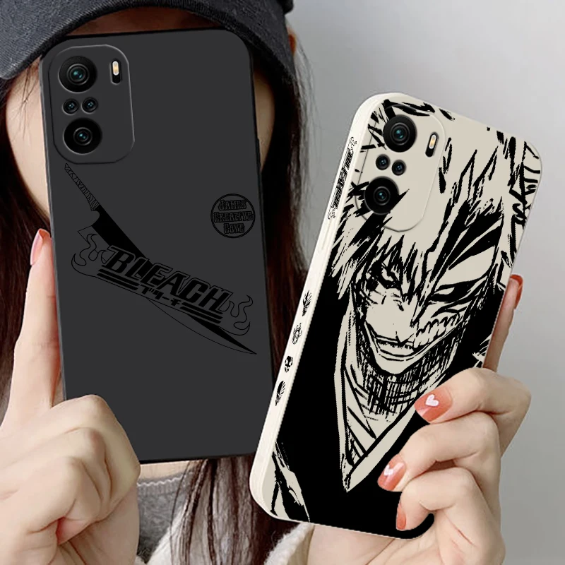 

Japan Hot Anime BLEACH Phone Case For Xiaomi Redmi Note 12 12Pro 11 11S 11T 10S 10 9S 9T Pro Plus 5G Liquid Left Rope
