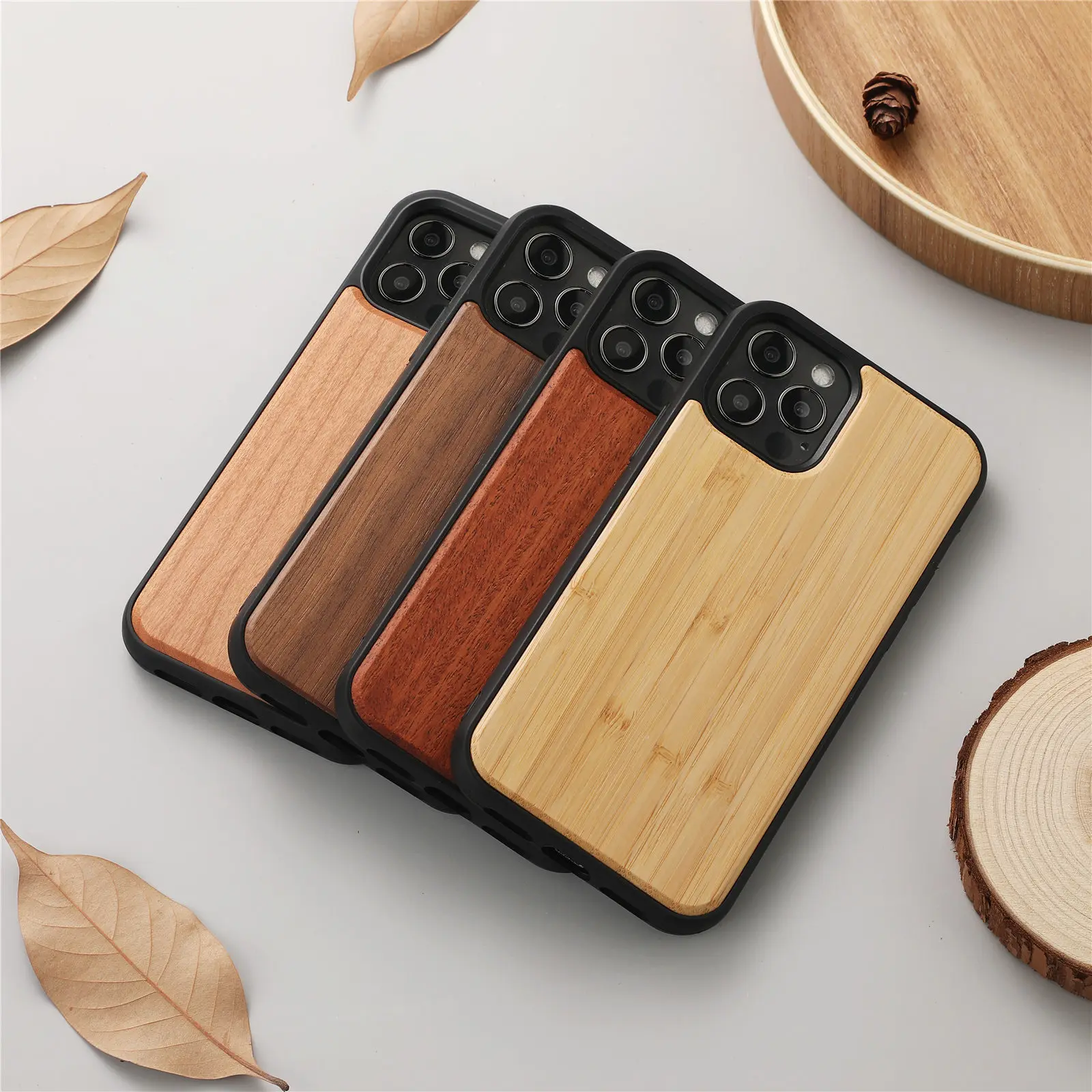 

New wooden solid wood fall proof case with magnetic suction function is suitable for iPhone 13 12 11 Pro Max XS XR 7 8 plus