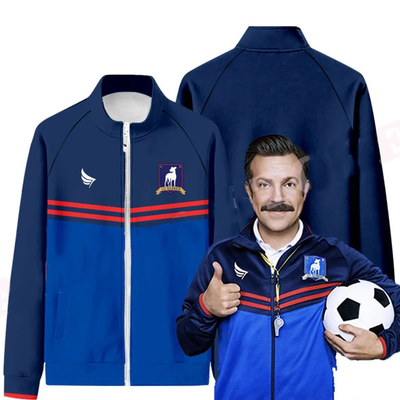 Ted Lasso Season 2 Football Jersey Winter Fashion Men/Women AFC Richmond Cosplay Harajuku Cardigan Stand Collar Zipper Jacket