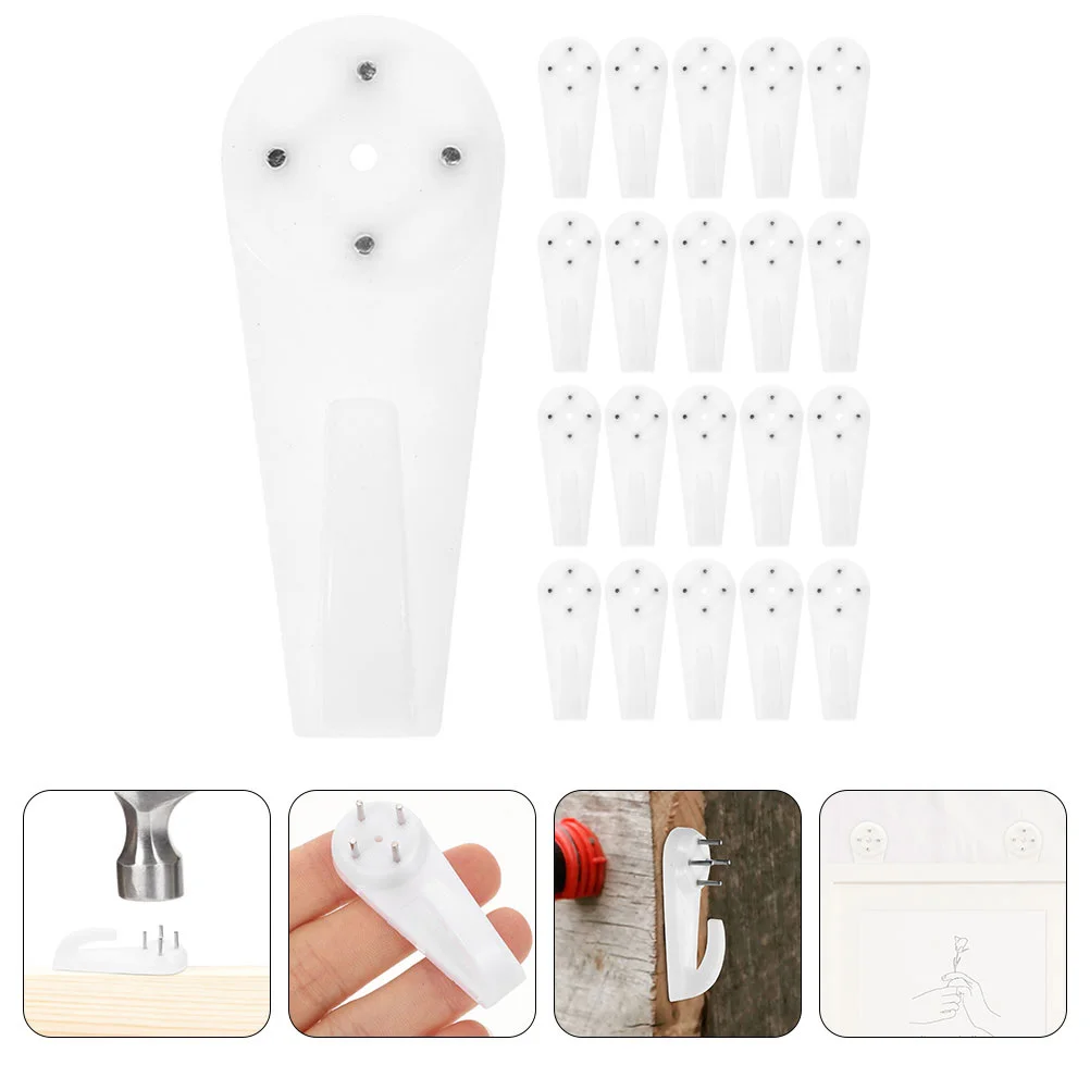 

100 Pcs No Trace Nail Hook Seamless Nails Wall Concrete Hooks Hangers Photo Easel Tapestry Invisible Picture