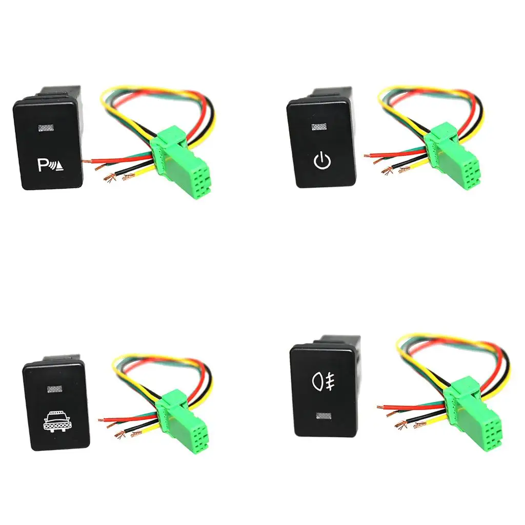 

4 шт., 12 В, нажимной переключатель, белые светодиодные фасветильник, противотумансветильник, паркосветильник огни, для включения 2012