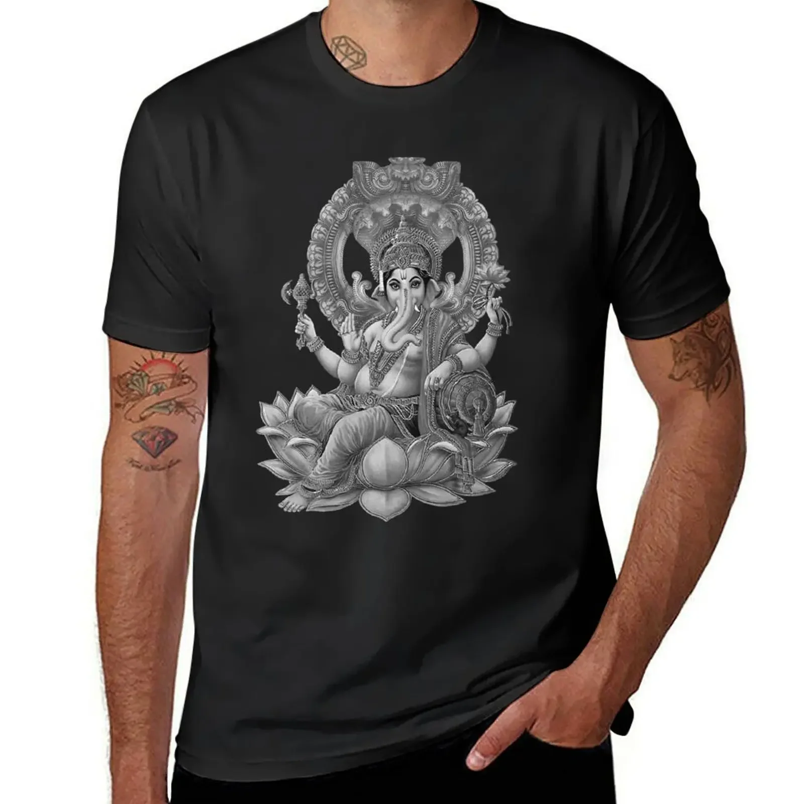 Великолепная футболка Ganesha принт с животными для мальчиков Мужская