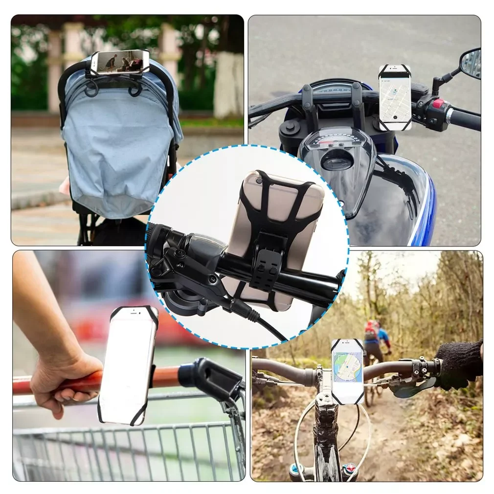 

Degrees Removable Bicycle Phone Holder For IPhone Black Universal Motorcycle Mobile Phone Rack Bike Handlebar Stand Brackets