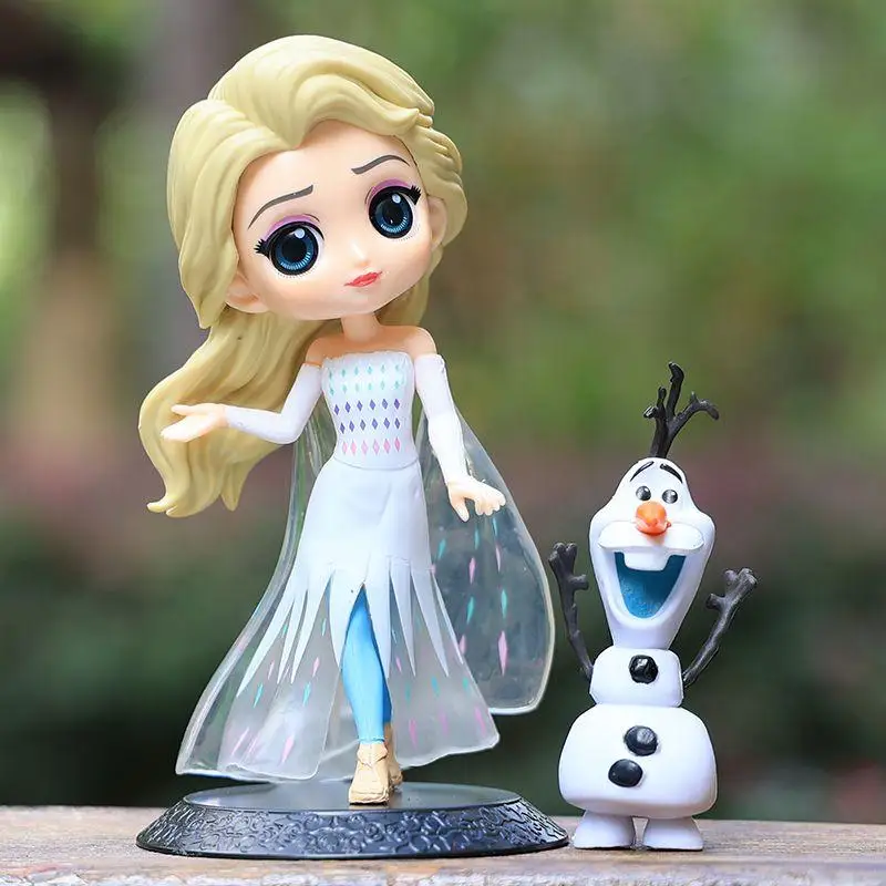 Фото Коллекционная фигурка Qposket Frozen Series 4: Эльза и Анна, принцессы, украшение для торта, модель-игрушка, подарок на день рождения для девочек и фанатов №2
