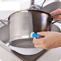 useful magic cleaning drill brush stainless steel rod magic stick metal rust remover for cooktop pot eraser kitchen clean tools