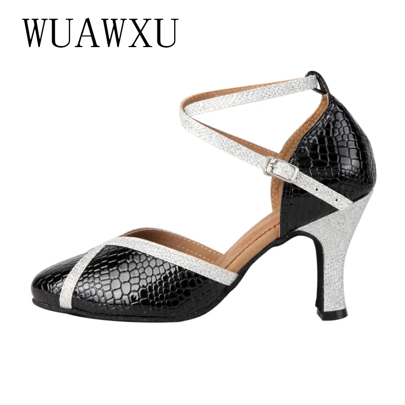 Новинка черные танцевальные туфли NATASHA сменные текущие женские для взрослых