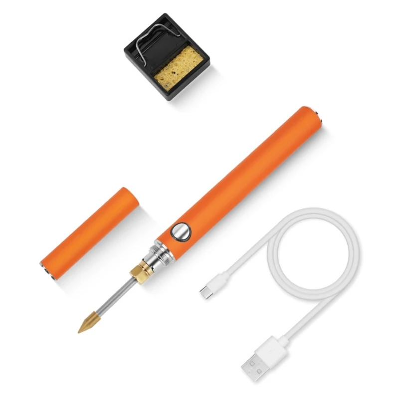 

Lithium Battery Electric Solding Iron 5V 15W USB Type-C Soldering Iron Professional Electric Heating Tool Rechargeable R7UA