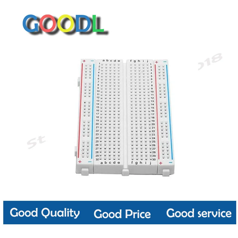 

Bread experiment board 400 holes red and blue line mini bread board experiment board length 8.5CM width 5.5CM