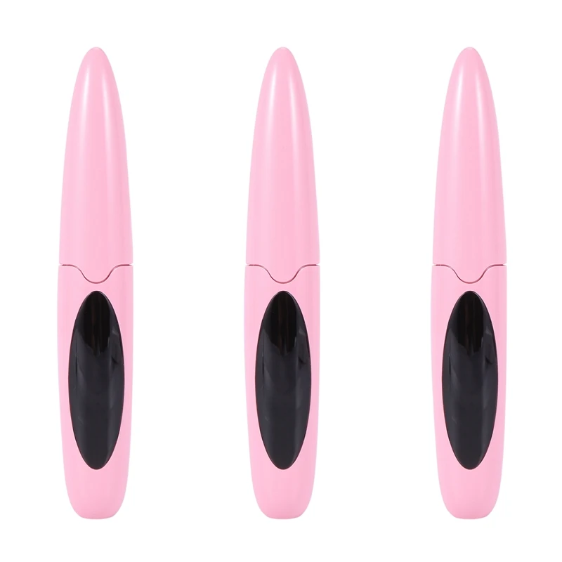 

3X Electric Heated Eyelash Curler USB Charge Makeup Curling Kit Long Lasting Natural Eye Lash Curler Beauty Tools Pink