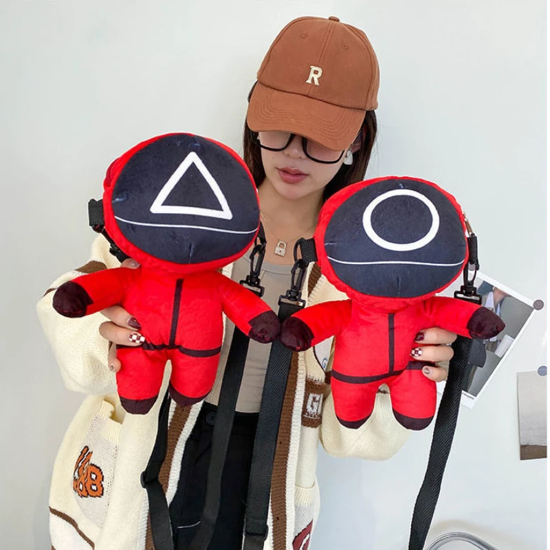 

new Plush Stitching Personality Funny Messenger Bag Small Satchel Red New Hip Hop Casual 2021 Winter Animals Recommend Age