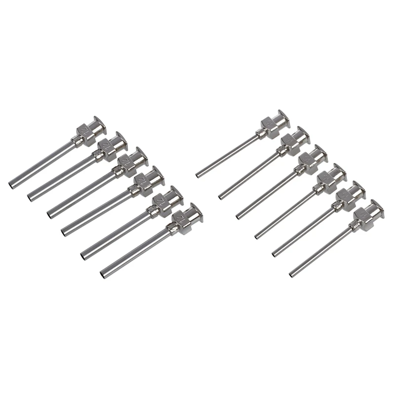 

12Pcs Stainless Steel Luer Lock Dispensing Needle Tip - 6Pcs 12 Gauge & 6Pcs 15 Gauge