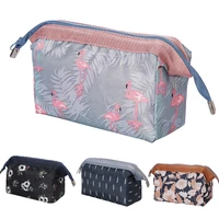 portable toiletries storage bags makeup organizer travel flamingo cosmetic container women waterproof zipper beauty wash bags