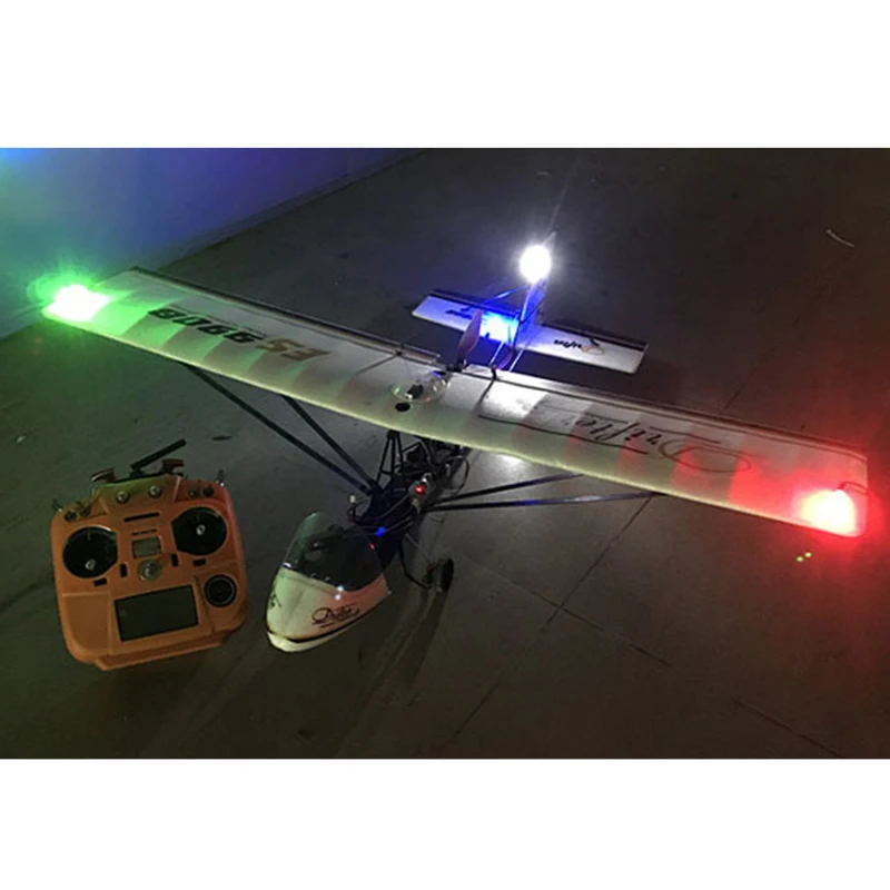 5V 12V Intelligent LED Night Flight Navigation Searching Light Red Green Blue White with BB Buzzer JR Plug For RC Airplane Model images - 6