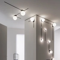 long wall light white led nordic glass ball lamp restaurant design decoration free collocation minimalistic wall lamp