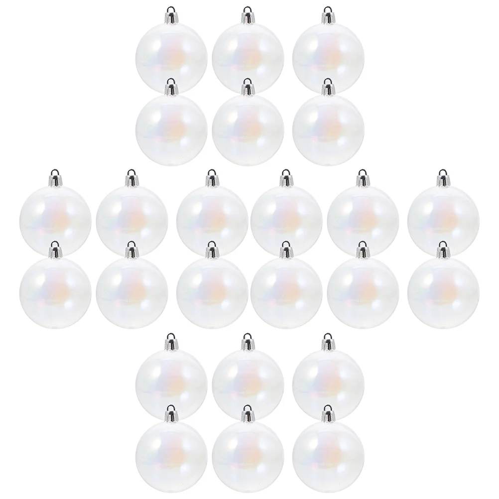 

24 Pcs Christmas Ornaments Ball Party Decorations Xmas Balls Pendants Pearlescent Decorative Plastic Hanging