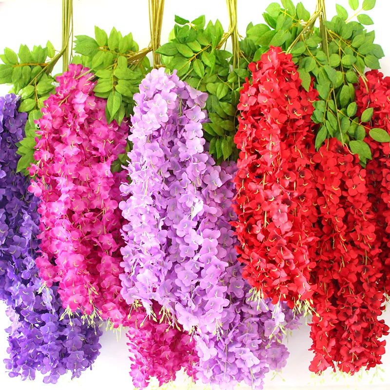 

12 шт., искусственные цветы из ротанга
