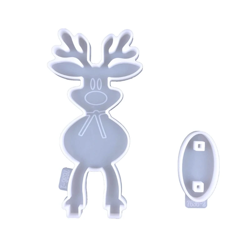 

N58F DIY UV Epoxy Elk Pendant Ornament for Christmas Craft Making Home Decorations