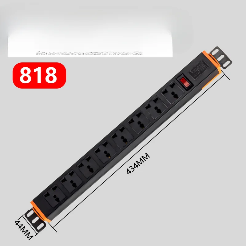 Розетки питания PDU для шкафа 220 В 13 а 3/4/5/6/7/8 розеток защита от перегрузки 2500 Вт