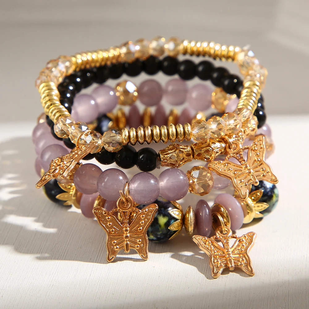 

Wholesale of Popular Four Piece Butterfly Bracelets