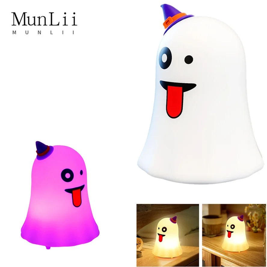 

Светодиодный силиконовый ночник с USB, перезаряжаемый мультяшный светильник с сенсорным управлением, цветной, для детей, праздничный подарок, креативный ночник для сна