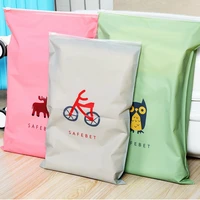 korean cartoon travel bag waterproof zippered ziplock pocket eco friendly ladies reusable foldable recycle shopping bags