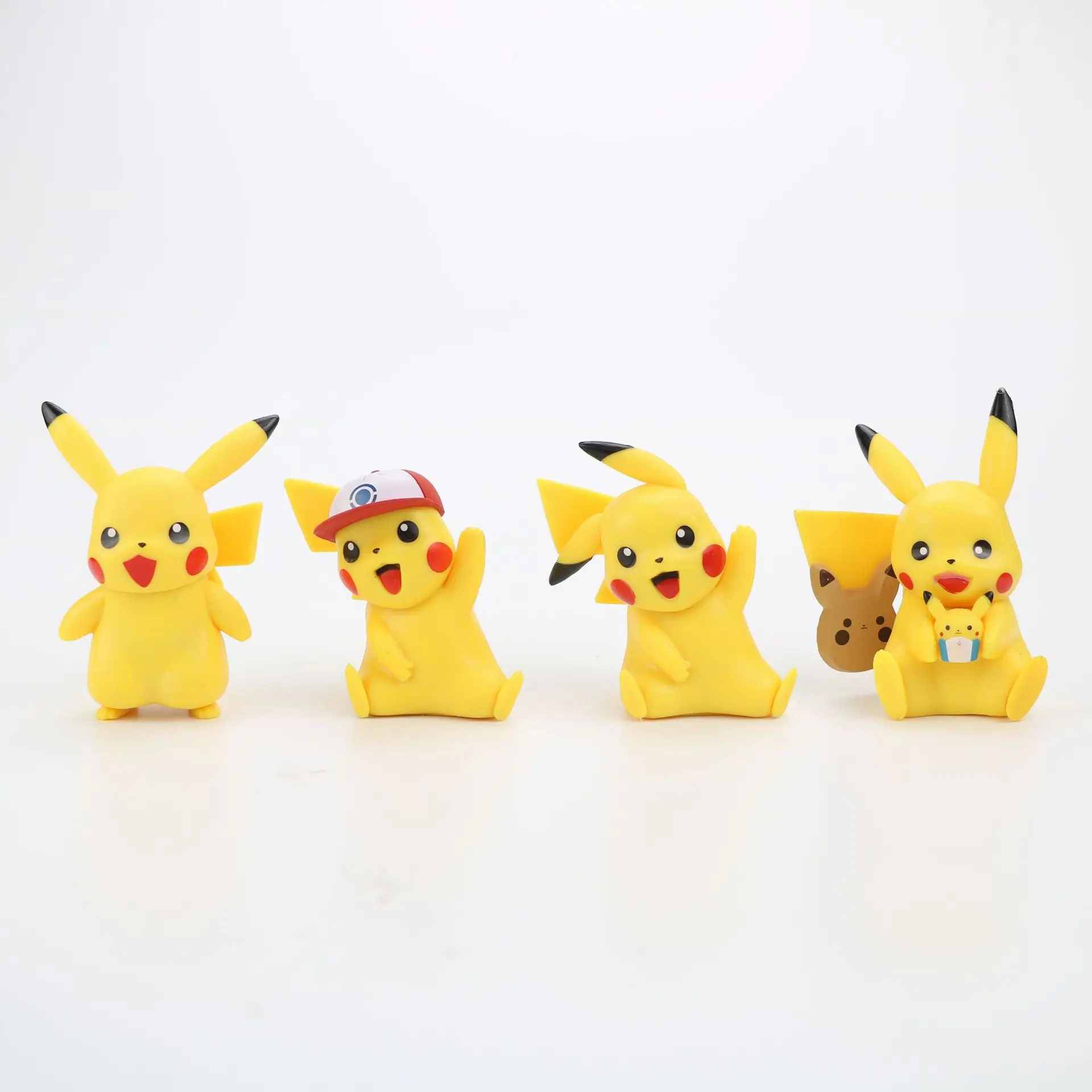 

Pokemon Pikachu 4-Piece Handmade Model Toy Pendant Toy Doll Doll Cake Decoration