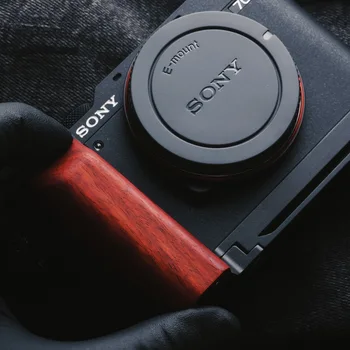 For Sony A7C Wood Hand Grip Quick Release L Plate Bracket Digital Camera Arca-Swiss RSS tripod
