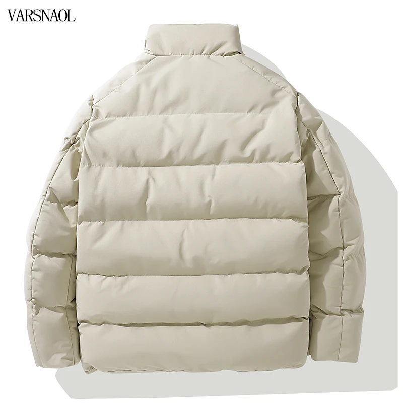 Varsanol Winter Black Men's Parkas Thicken Warm Jacket Coats Men Clothing Casual Stand Collar Fashion Streetwear Overcoat 8XL