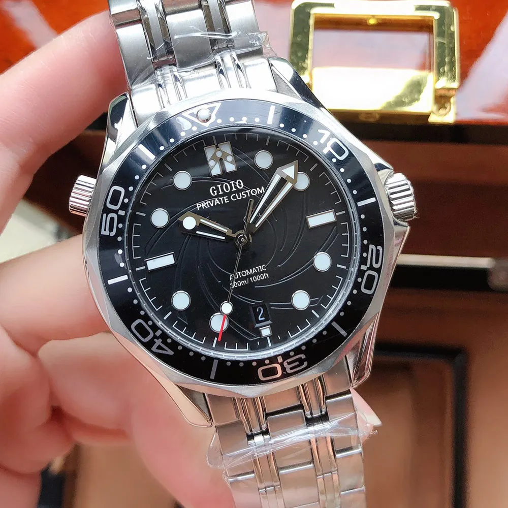 

Mens Automatic Watch Black Blue Ceramic Mechanical