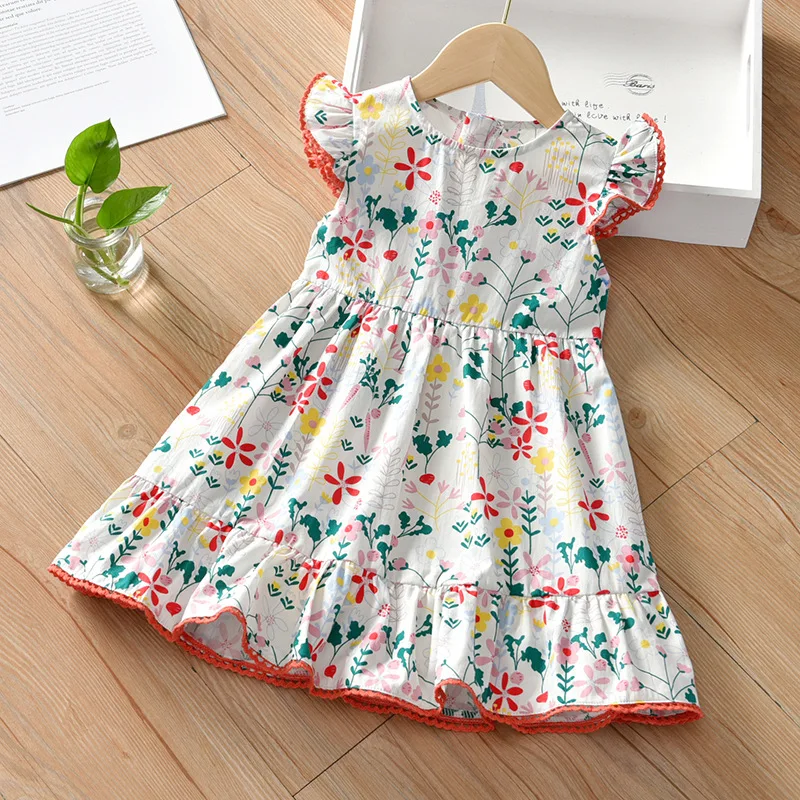 

2022 New Girls' Dress Summer Sleeved Vest Princess Dress
