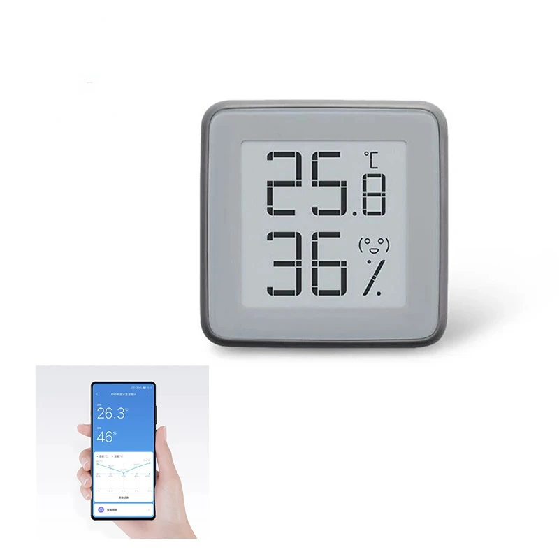 [Upgrade Version] i MMC E-Ink Screen BT2.0 Smart Bluetooth Thermometer Hygrometer Works with MIJIA App Home Gadget Tools