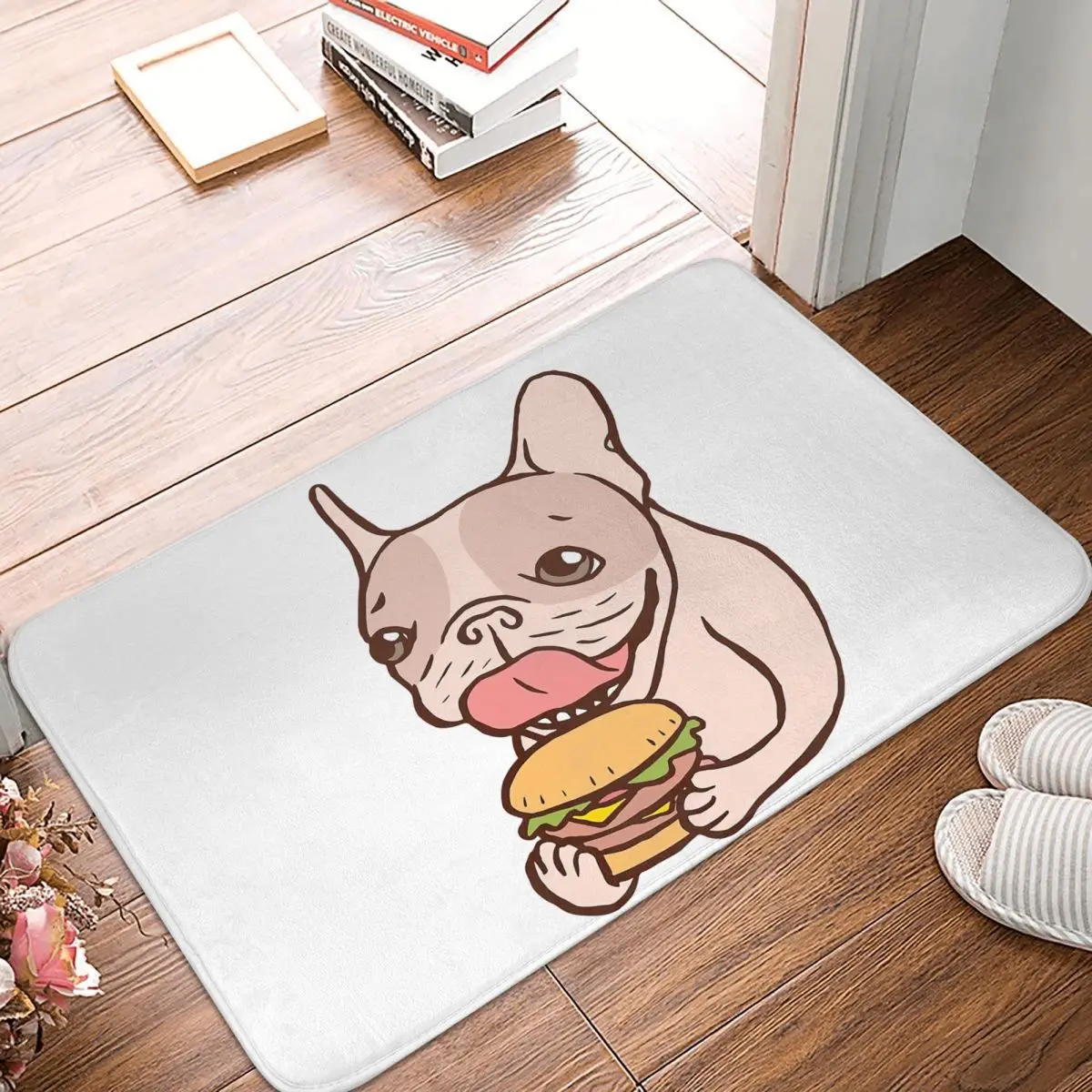 

Frenchie Doormat Rug carpet Mat Footpad Bath mat Non-slip toilet Balcony Parlor durable Washable