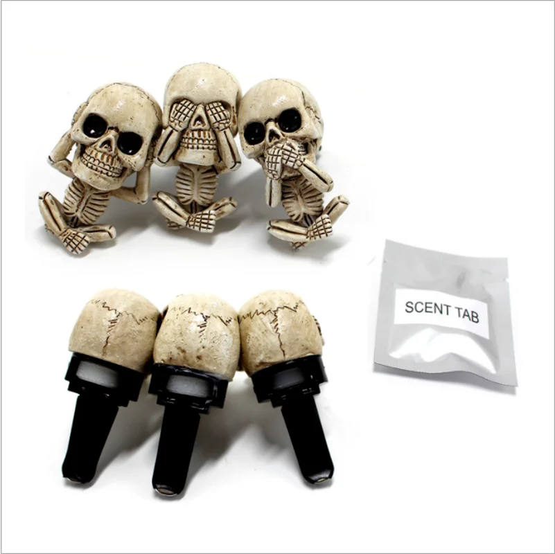 2022 автомобильный освежитель воздуха Bone Skull Ghost с зажимом для вентиляционного