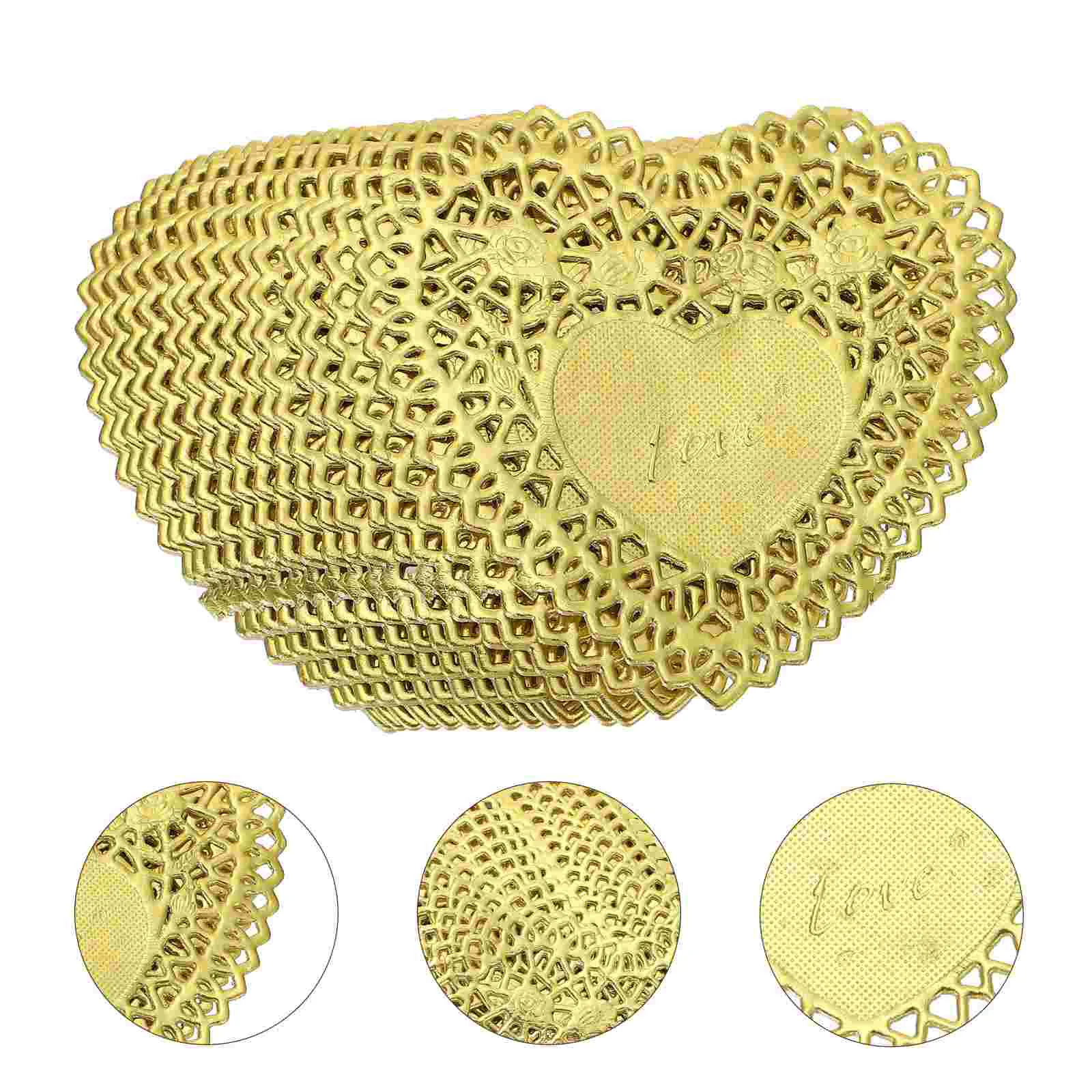 

100 Sheets Backing Paper Desktop Doilies Table Decoration Decorate Heart Shape Decorative Mini Dining Table numbers wedding