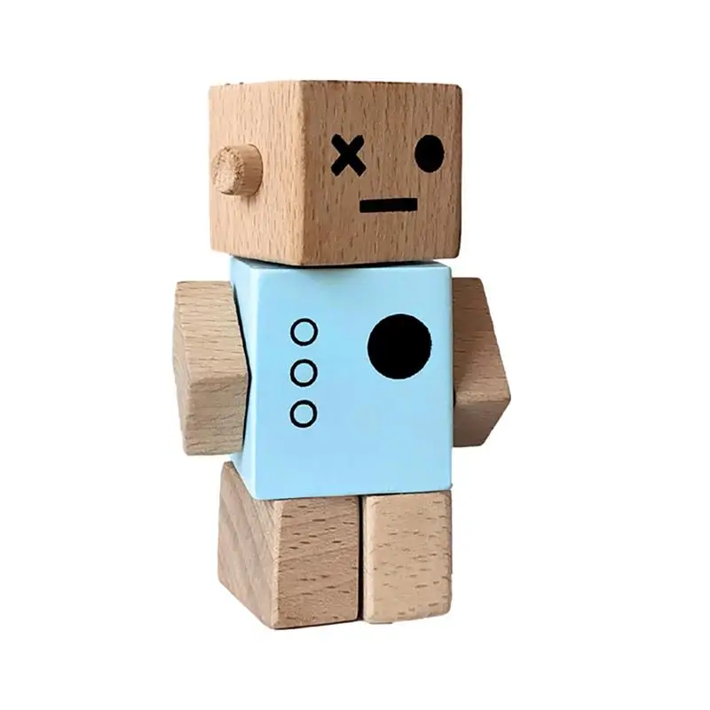 

Wooden Toy Robots Wooden Robot Brain Teaser Jigsaw Robot Construction Building Blocks Fun Gift And Birthday Party Favors For