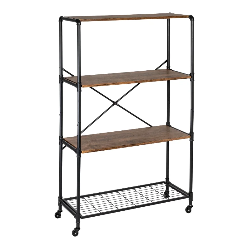 

Honey-Can-Do 40"W x 16"D x 63"H 4-Shelf Freestanding Shelves, Black