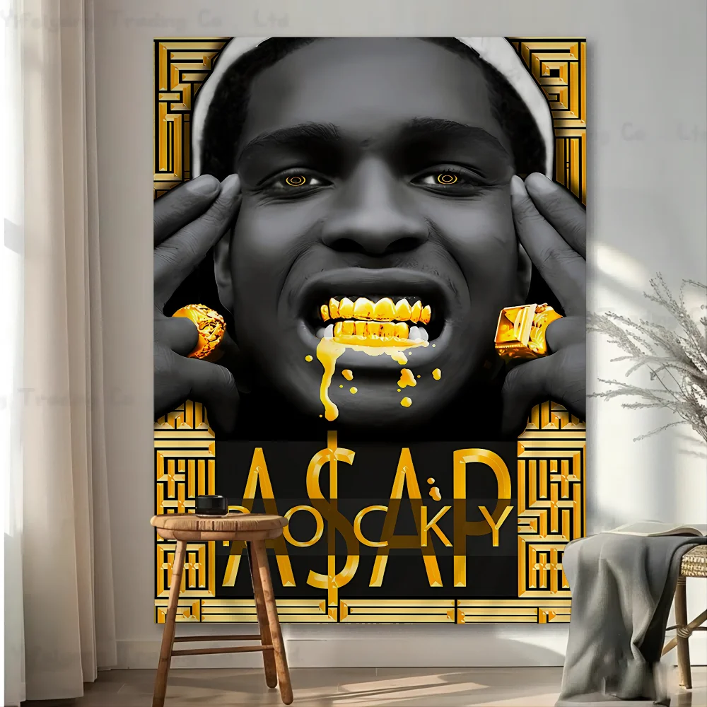Music Album Star Asap Rocky Hip Hop Colorful Tapestry Wall Hanging Bohemian Tapestries Mandala Art Decor