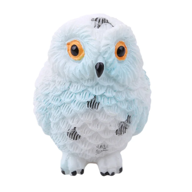 4Pc Leuke Uilen Beeldjes Hars Miniaturen Figurine Craft Bonsai Potten Thuis Fairy Tuin Ornament Decoratie Terrarium Decor - купить по