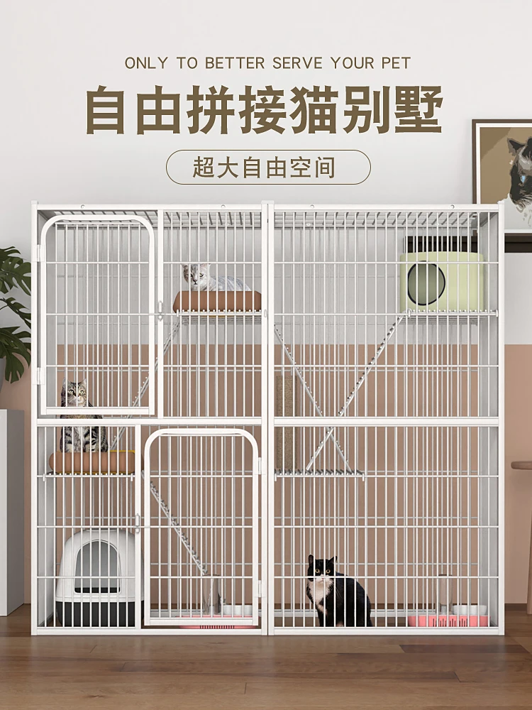 

New Storage Rack Cat Cage multilayer Storey Villa Super Cat Climbing Rack Cats Nest House переноска для кошек pet cages dogs