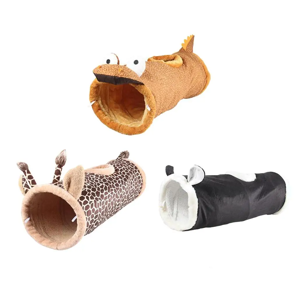 

Cat Tunnel Tube Folding Squeaking Hiding Warm Nest Fun Cat Toys for Home