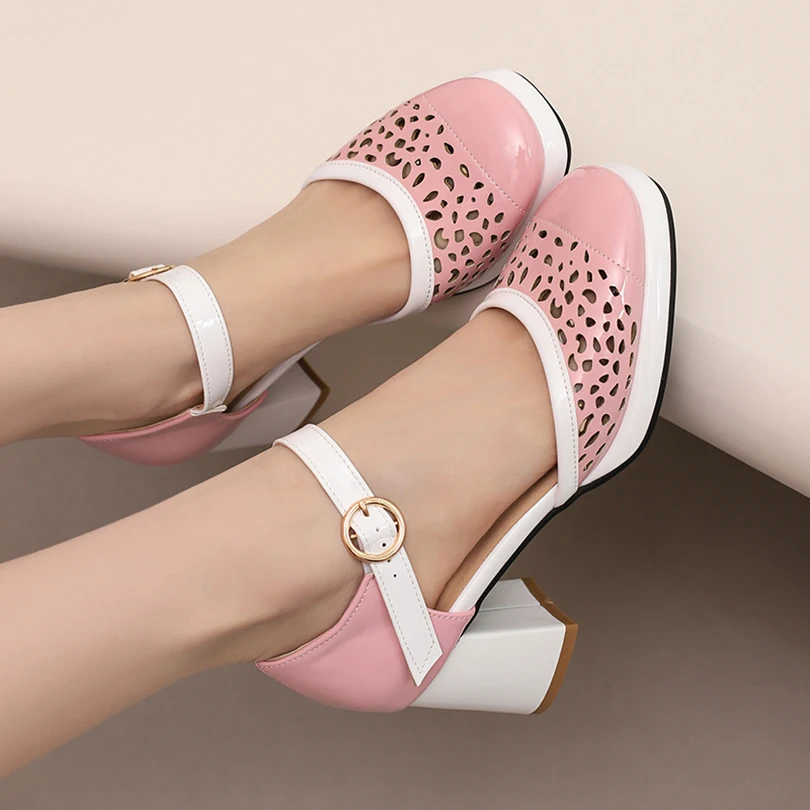 Размера плюс лакированная кожа пэчворк PU верхняя круглая маленькая дышащая