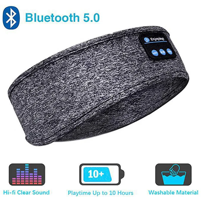 

Wireless Bluetooth Earphone Sleeping Band Headphone Music Headphones Soft Elastic Comfortable Music Headset for Side Sleeper